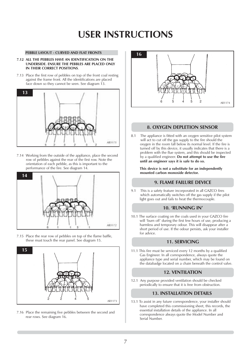 User instructions | Stovax Logic Hotbox & Convector Fire User Manual | Page 7 / 24