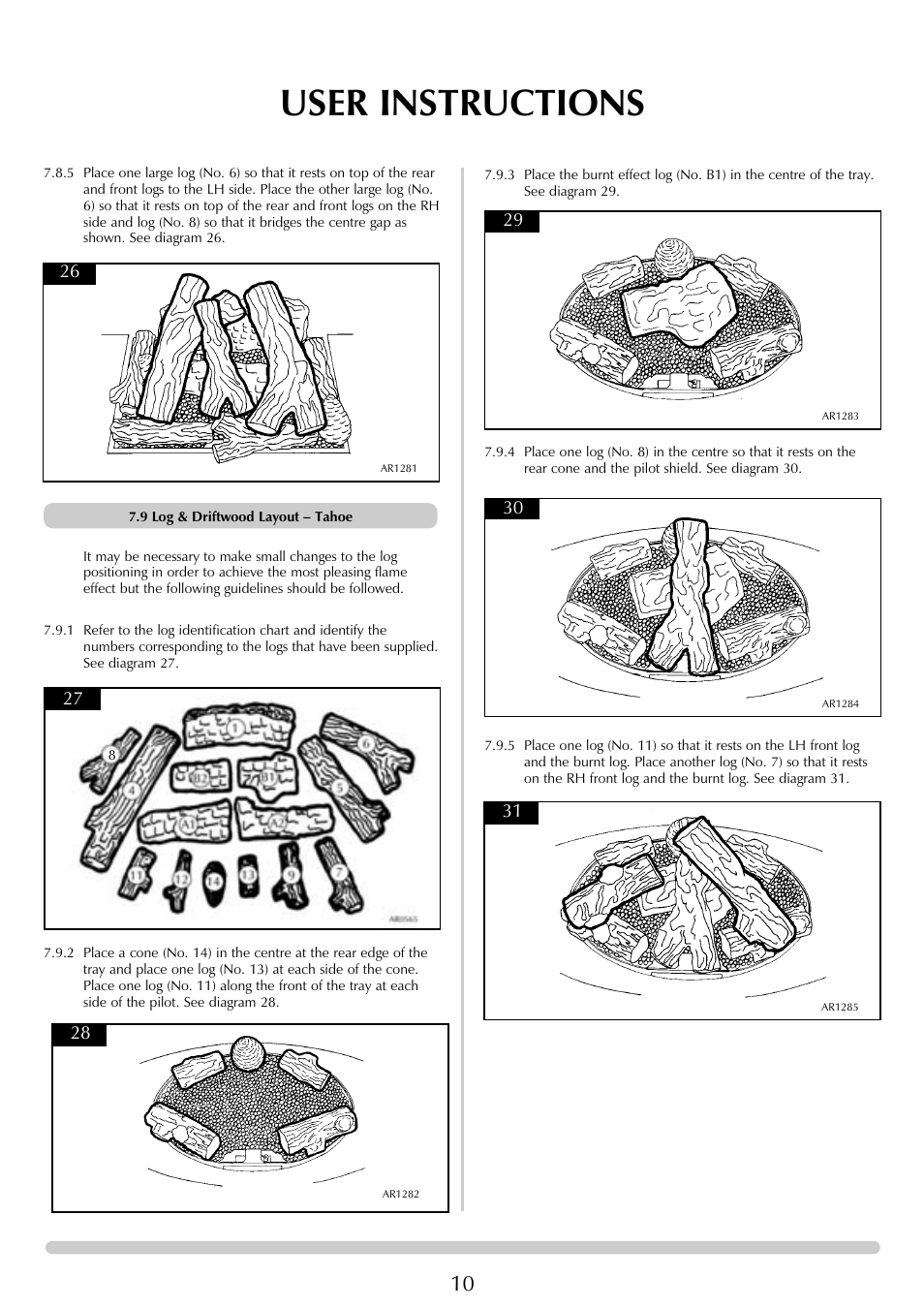 User instructions | Stovax Chamonix & Aspen (P)8135**UC User Manual | Page 10 / 32