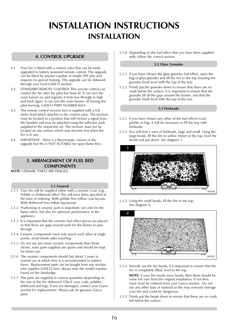 Installation instructions, Installation | Stovax Chamonix & Aspen (P)8135**UC User Manual | Page 16 / 32