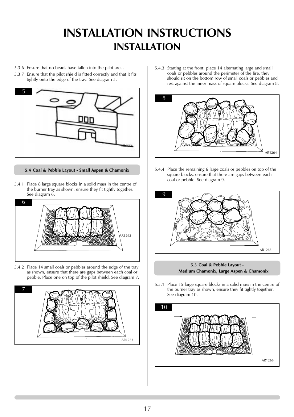 Installation instructions, Installation | Stovax Chamonix & Aspen (P)8135**UC User Manual | Page 17 / 32