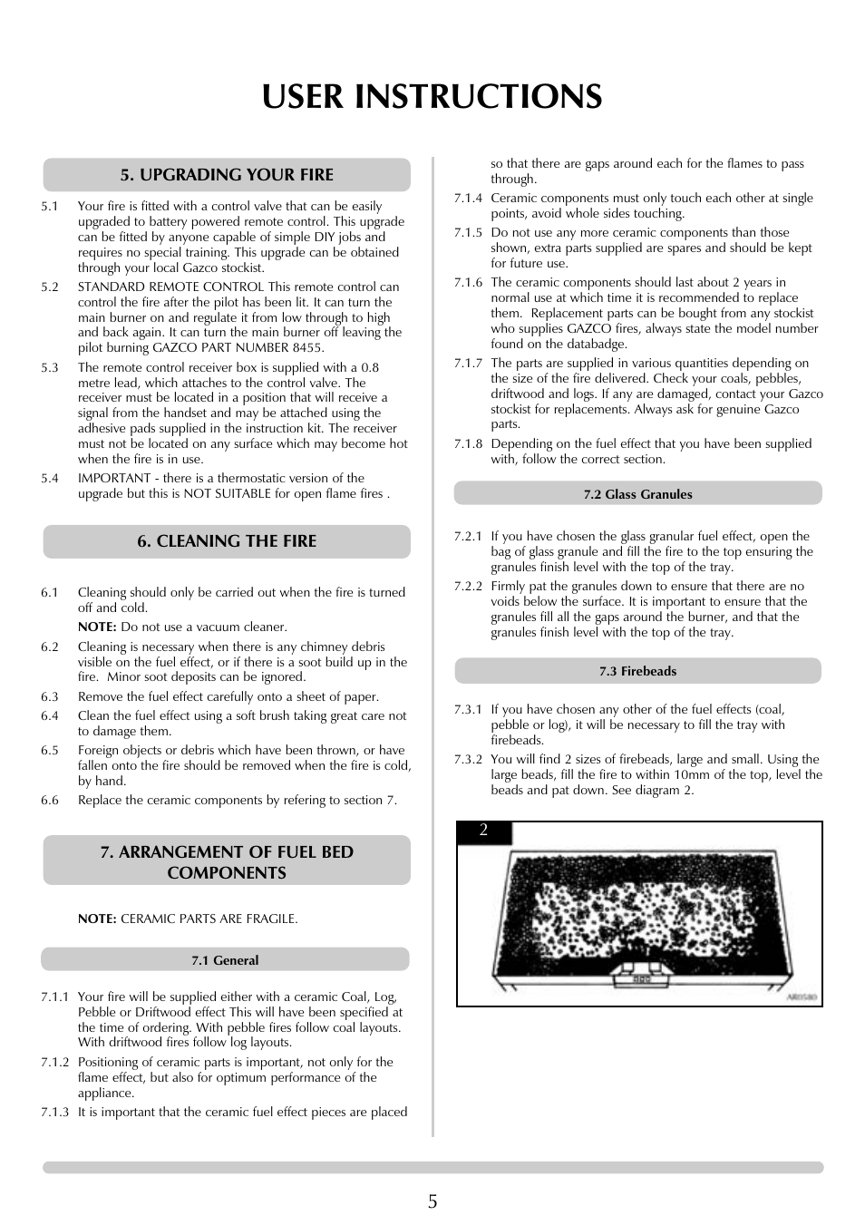 User instructions | Stovax Chamonix & Aspen (P)8135**UC User Manual | Page 5 / 32