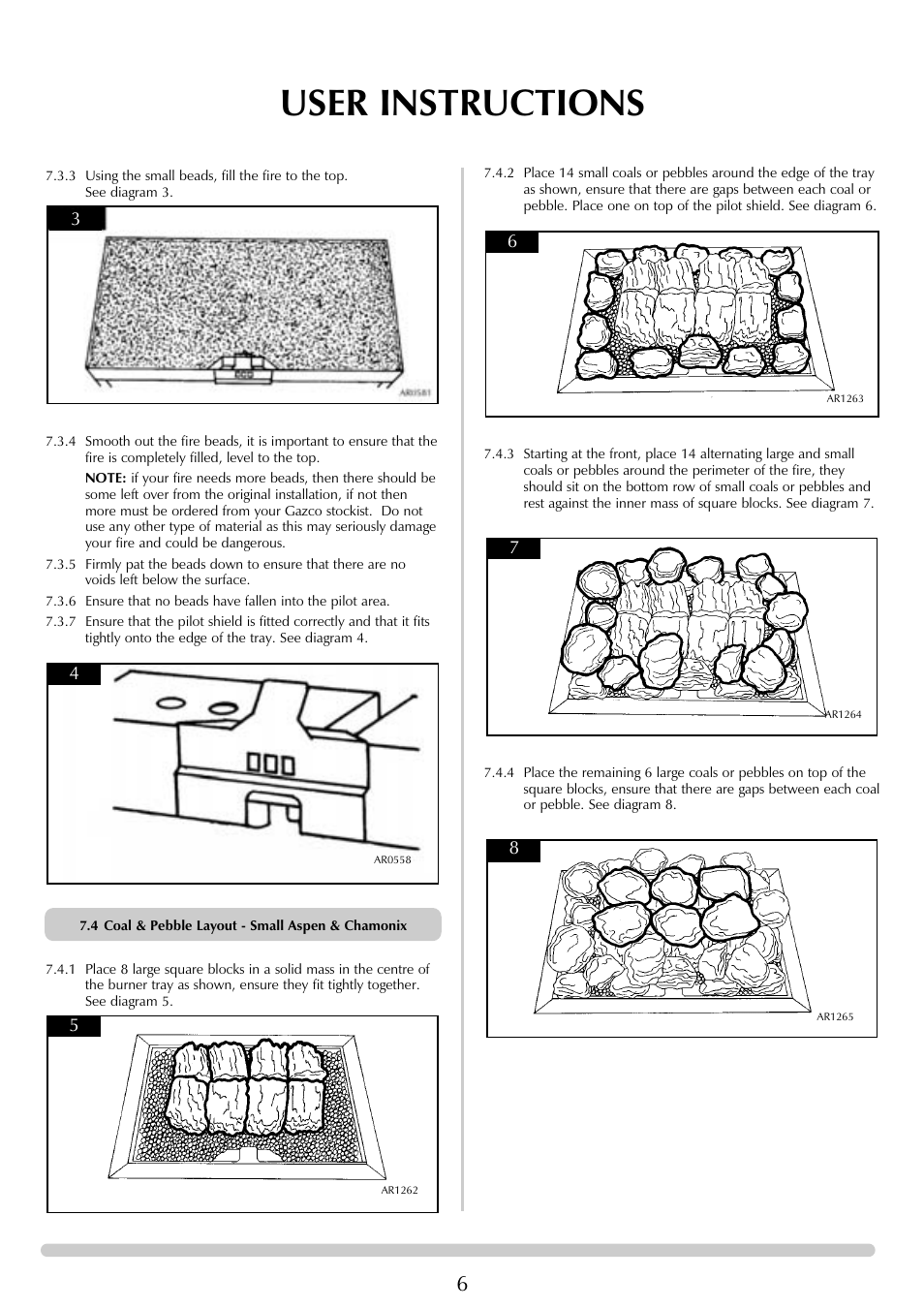 User instructions | Stovax Chamonix & Aspen (P)8135**UC User Manual | Page 6 / 32