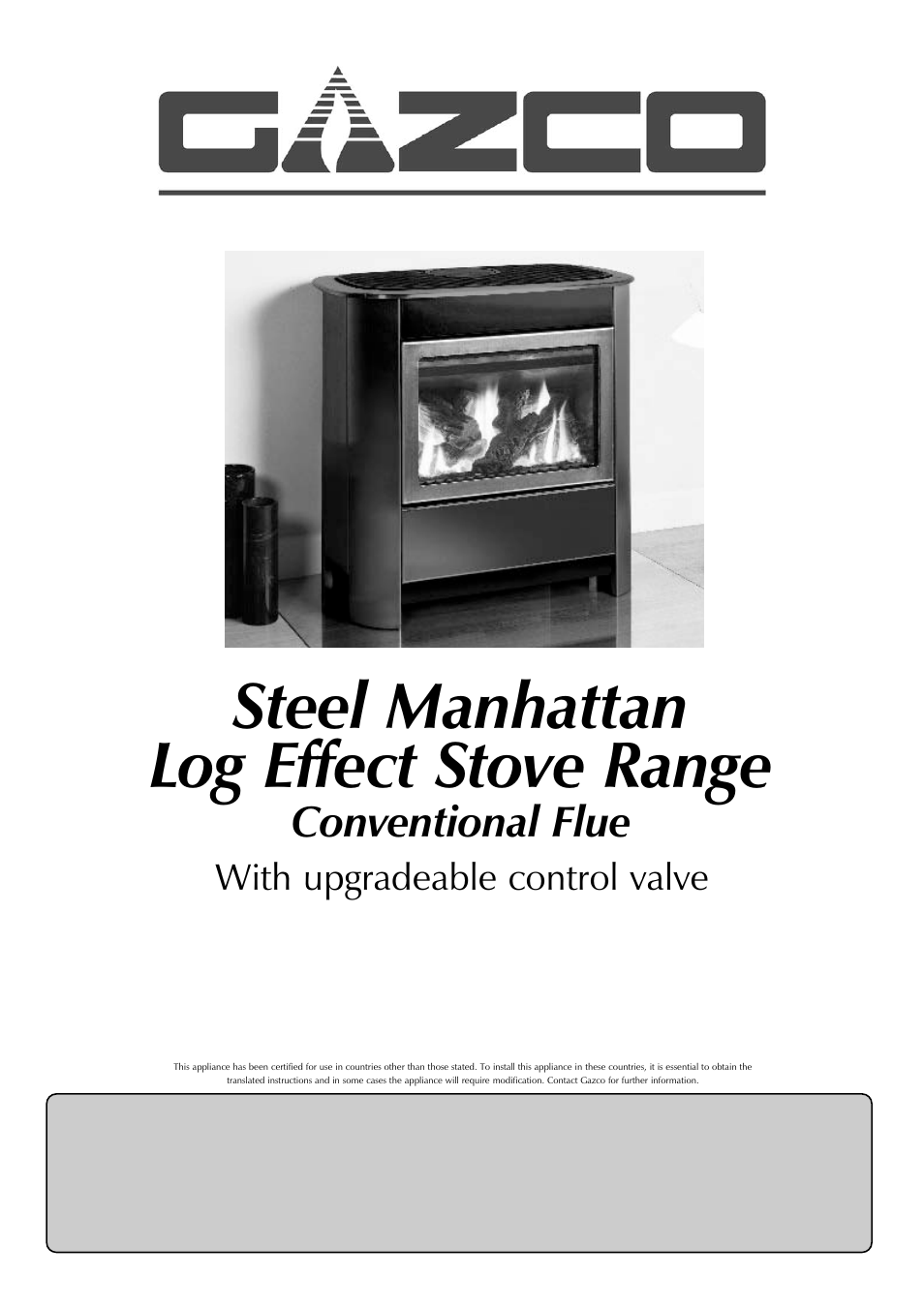 Stovax Steel Manhattan Log Effect Stove Range User Manual | 25 pages