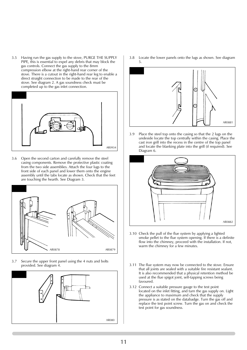 Installation instructions, Installation | Stovax Steel Manhattan Log Effect Stove Range User Manual | Page 11 / 25