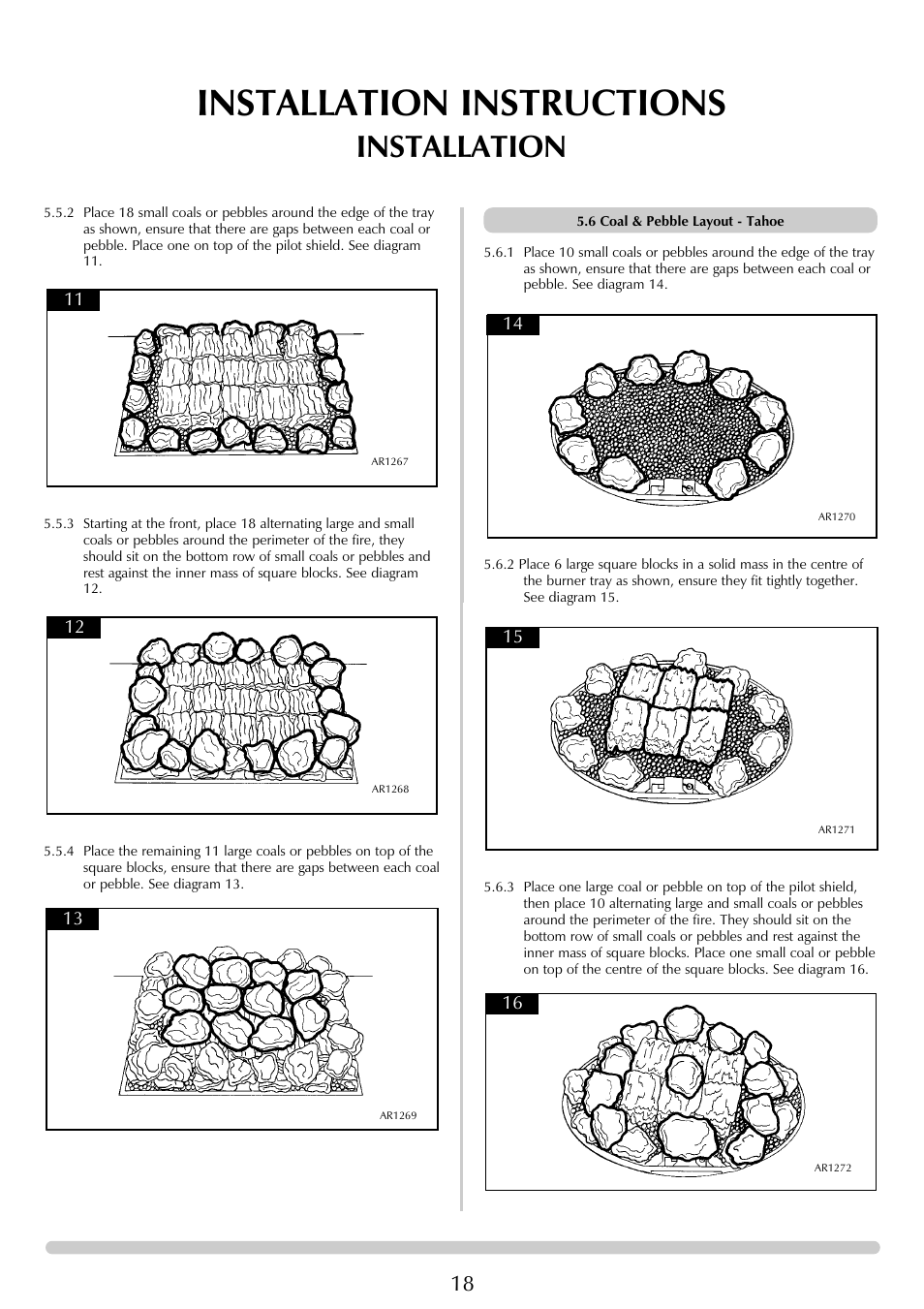 Installation instructions, Installation | Stovax Aspen User Manual | Page 18 / 32