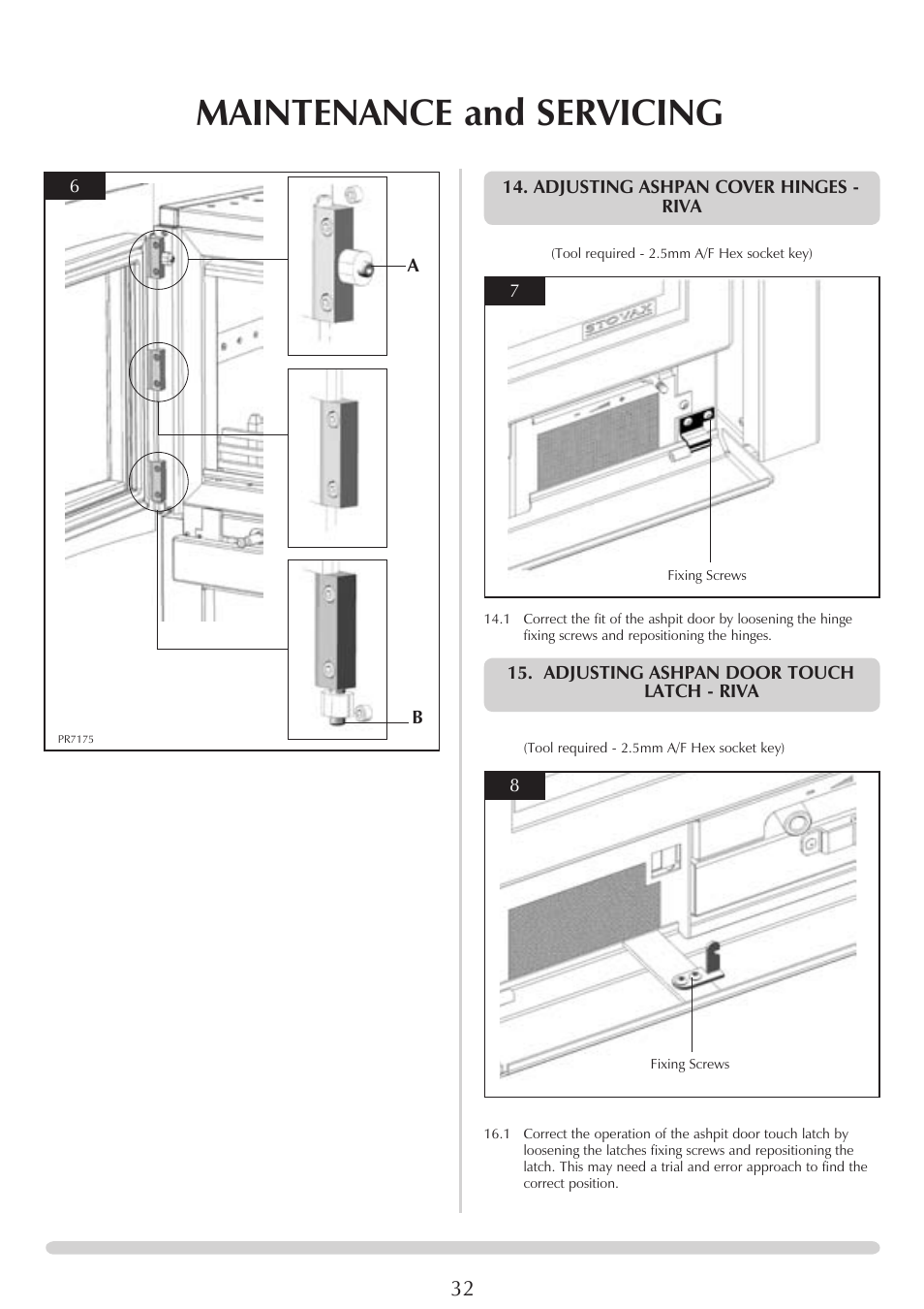 Maintenance and servicing | Stovax PM235 RV66AVC User Manual | Page 32 / 38