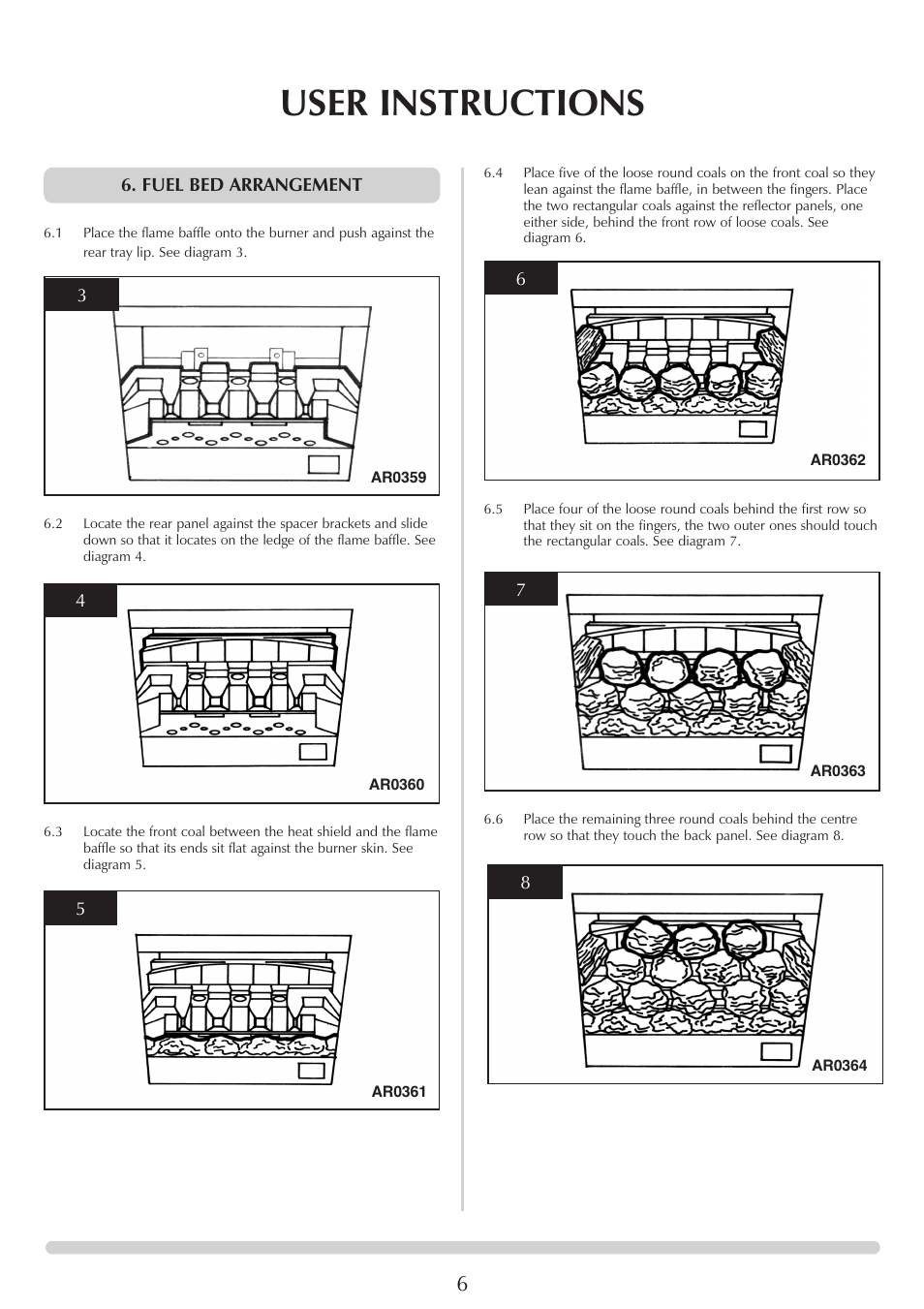 User instructions | Stovax 5 User Manual | Page 6 / 23