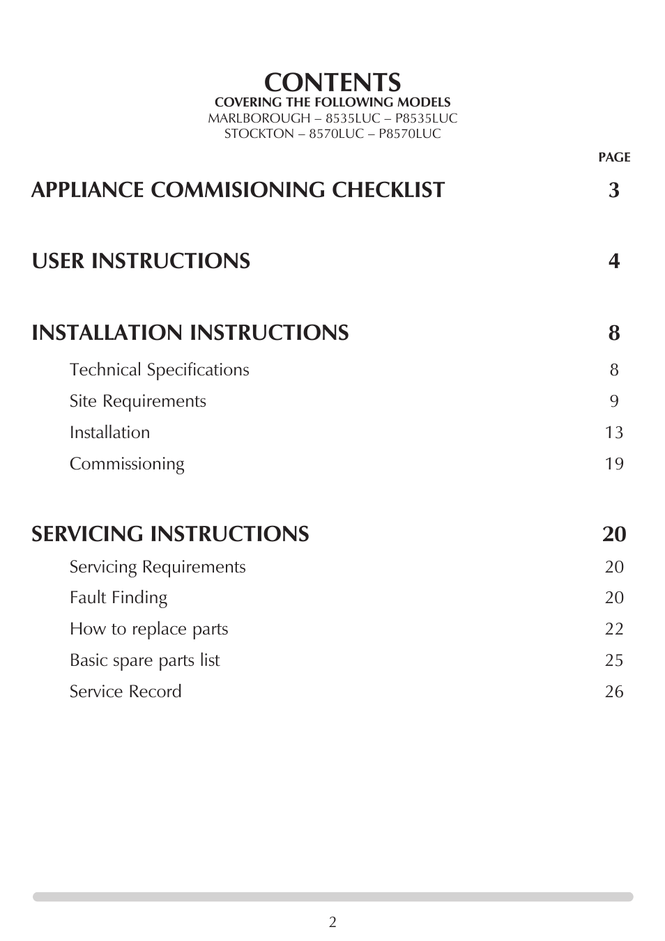 Stovax Marlborough & Stockton Stockton Log Effect Stove Range User Manual | Page 2 / 27