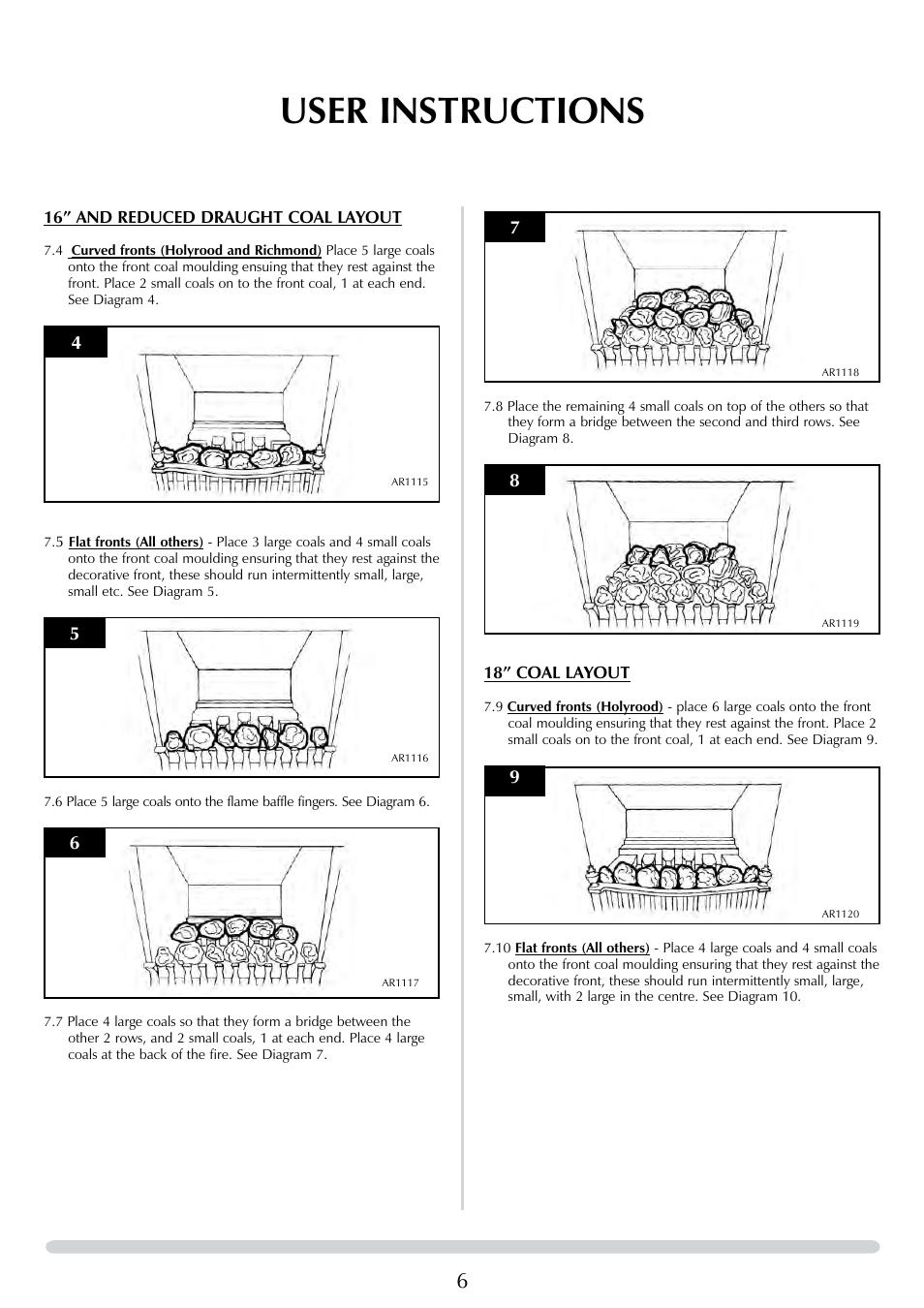 User instructions | Stovax 8455 User Manual | Page 6 / 26