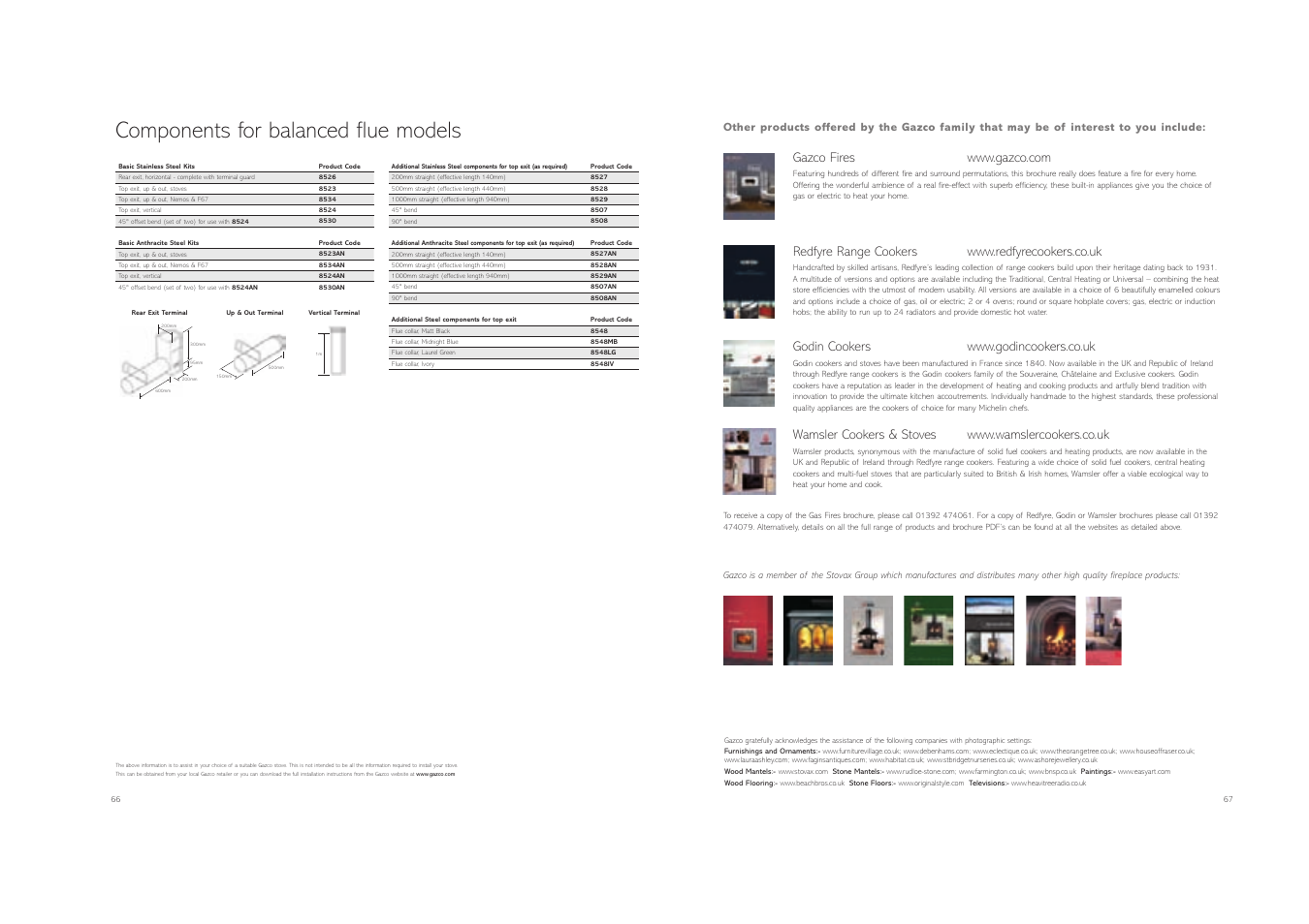 Components for balanced flue models | Stovax (STO0708) User Manual | Page 34 / 34