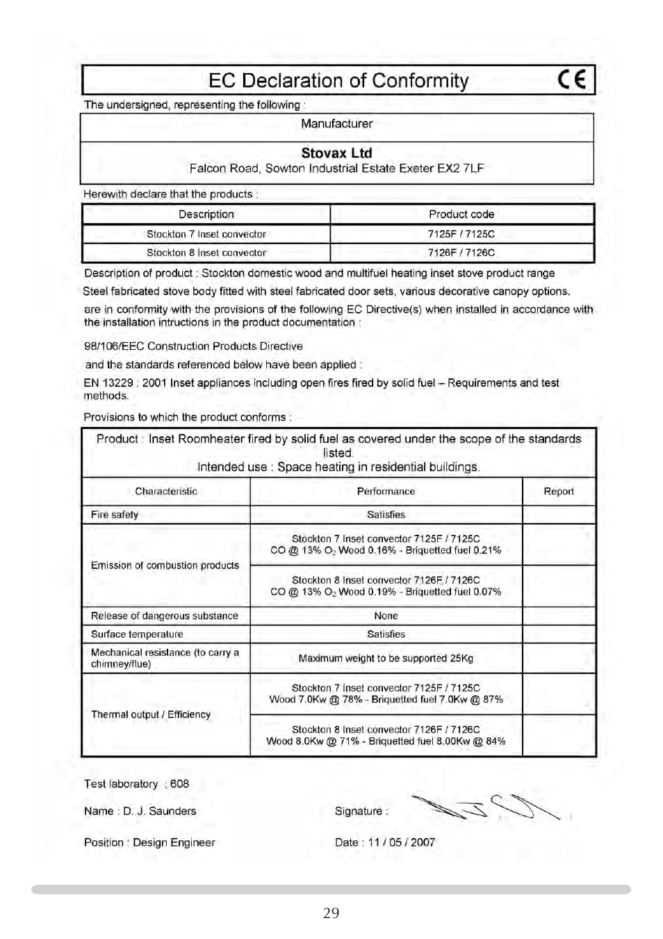 Stovax 7126 User Manual | Page 29 / 30