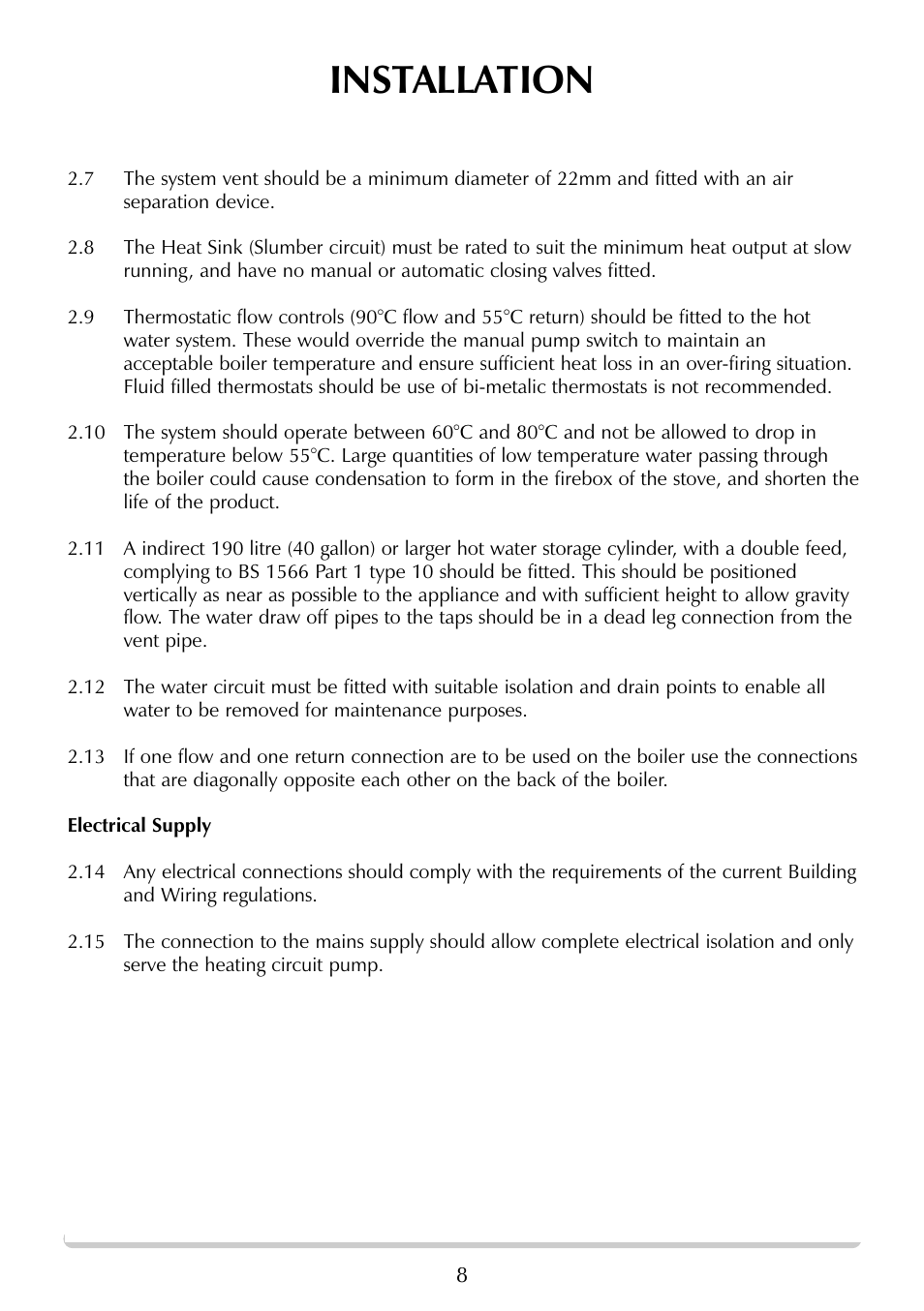 Installation | Stovax 7129 User Manual | Page 8 / 20