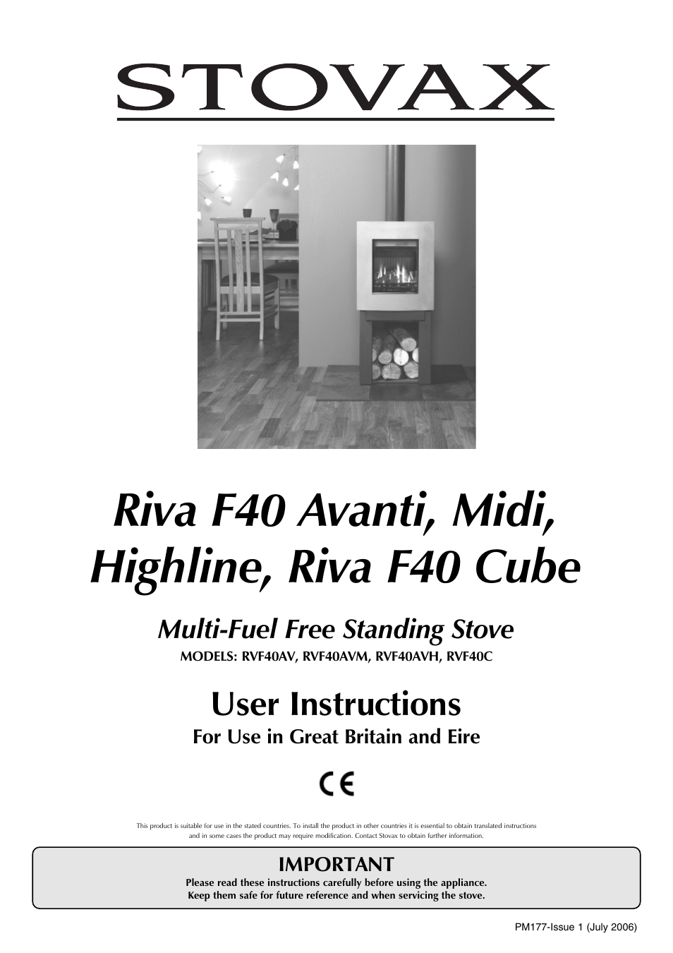 Stovax RVF40AVM User Manual | 24 pages