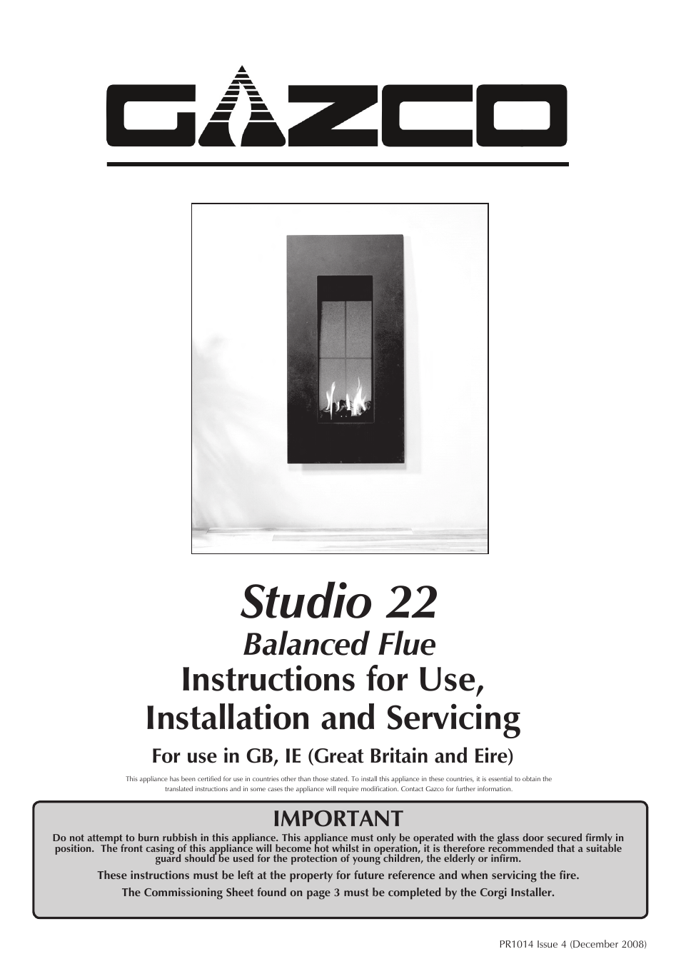 Stovax Studio 22 User Manual | 39 pages