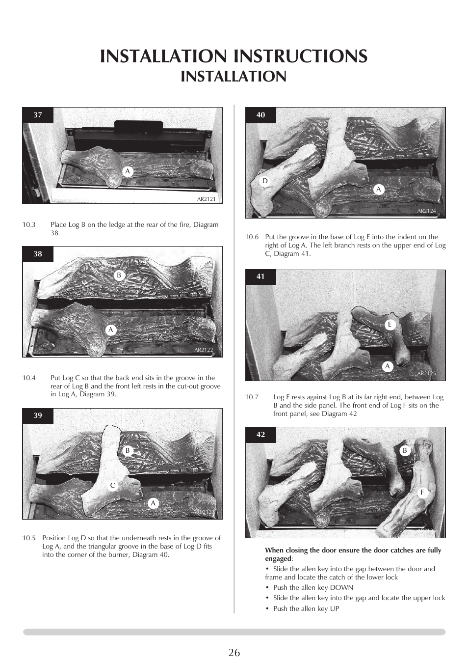 Installation instructions, Installation | Stovax Studio 22 User Manual | Page 26 / 39
