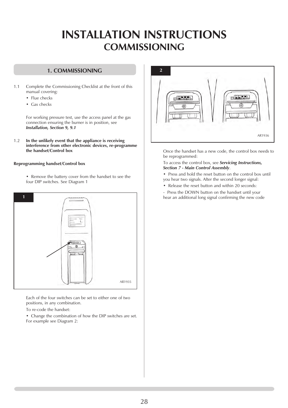 Installation instructions, Commissioning | Stovax Studio 22 User Manual | Page 28 / 39