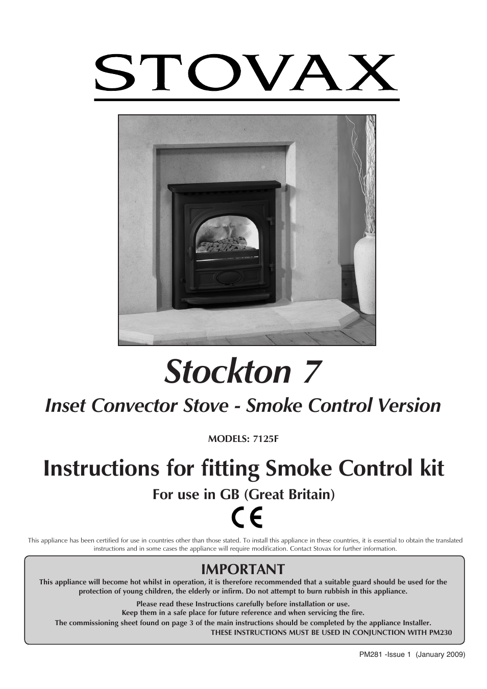 Stovax Stockton 7 7125F User Manual | 6 pages