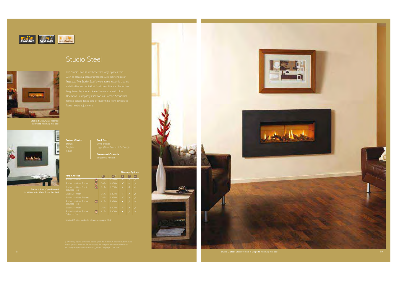 Studio steel | Stovax Gas and Electric Fires User Manual | Page 10 / 70