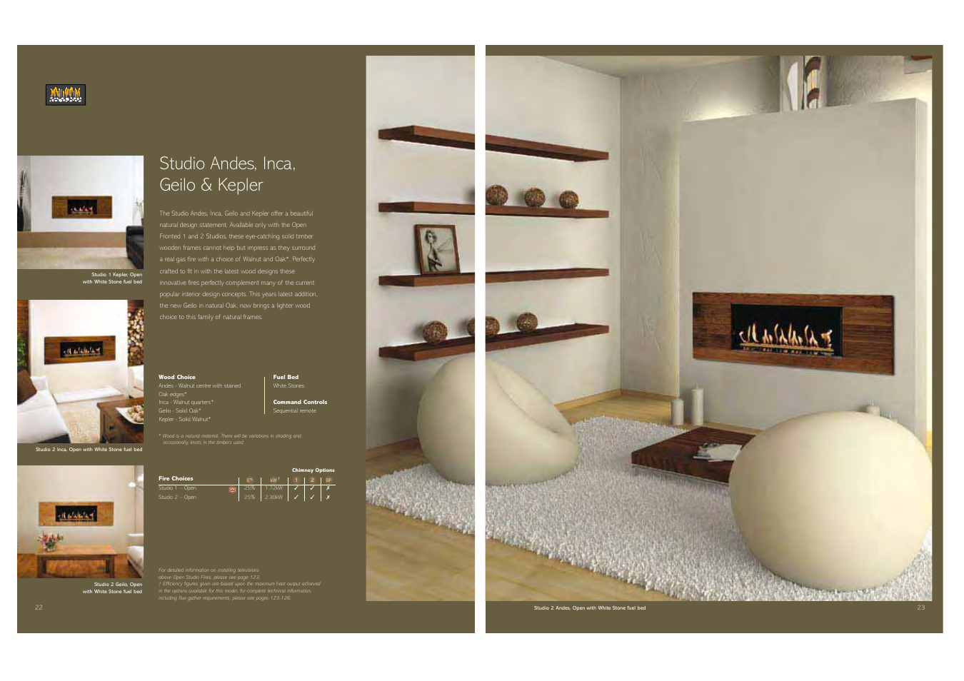 Studio andes, inca, geilo & kepler | Stovax Gas and Electric Fires User Manual | Page 12 / 70