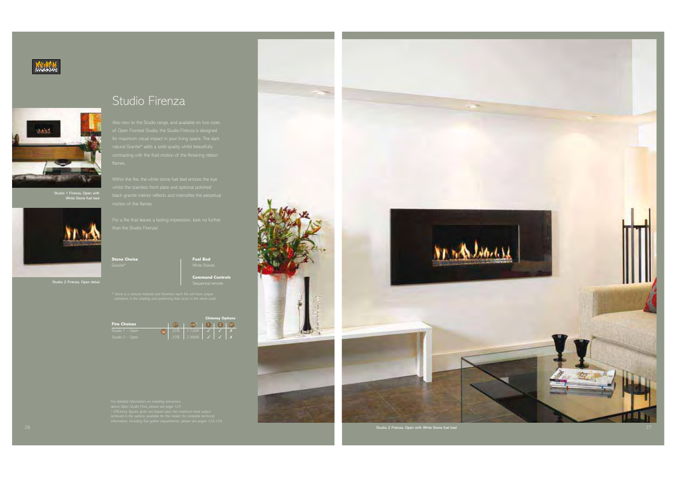 Studio firenza | Stovax Gas and Electric Fires User Manual | Page 14 / 70