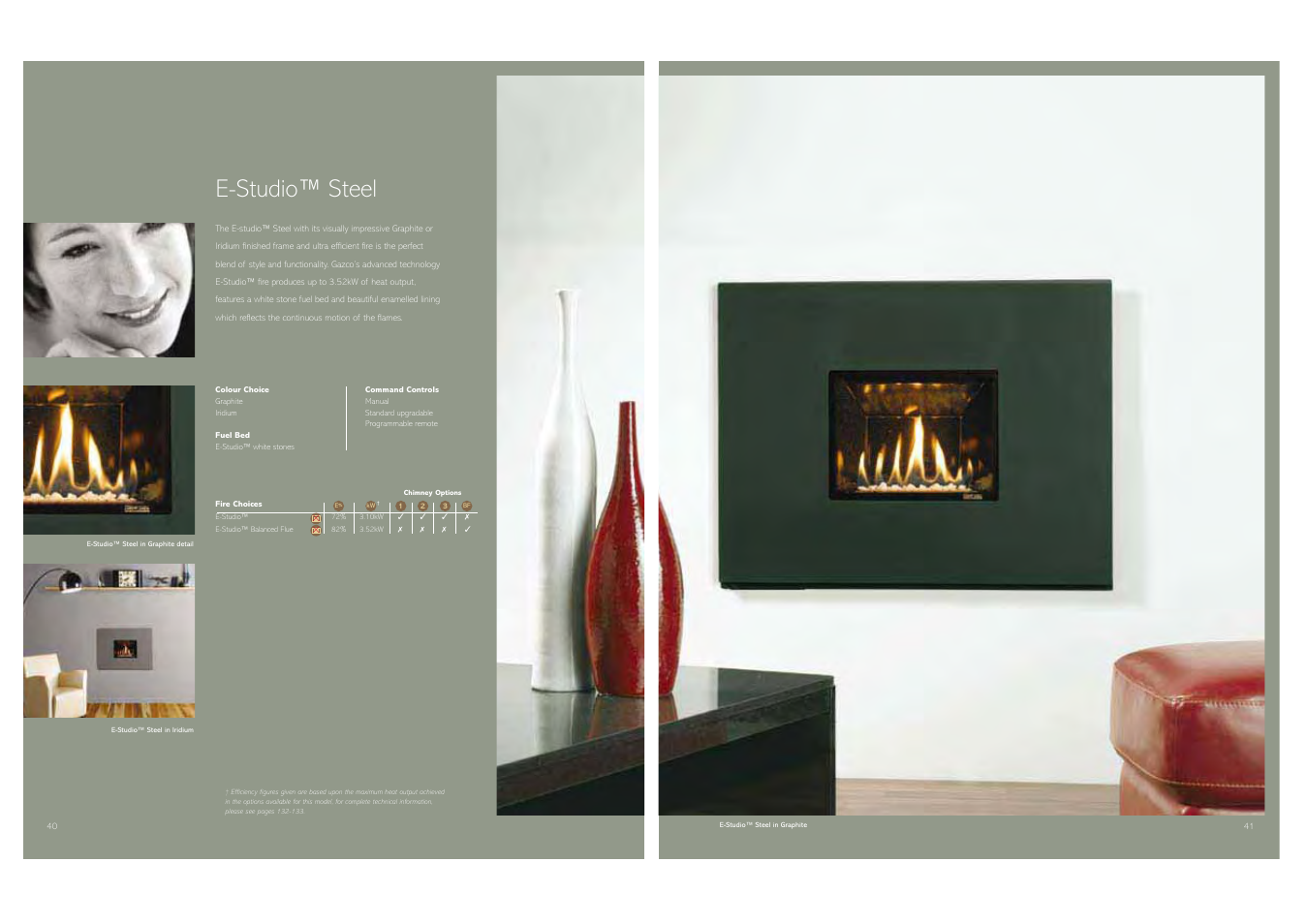 E-studio™ steel | Stovax Gas and Electric Fires User Manual | Page 21 / 70