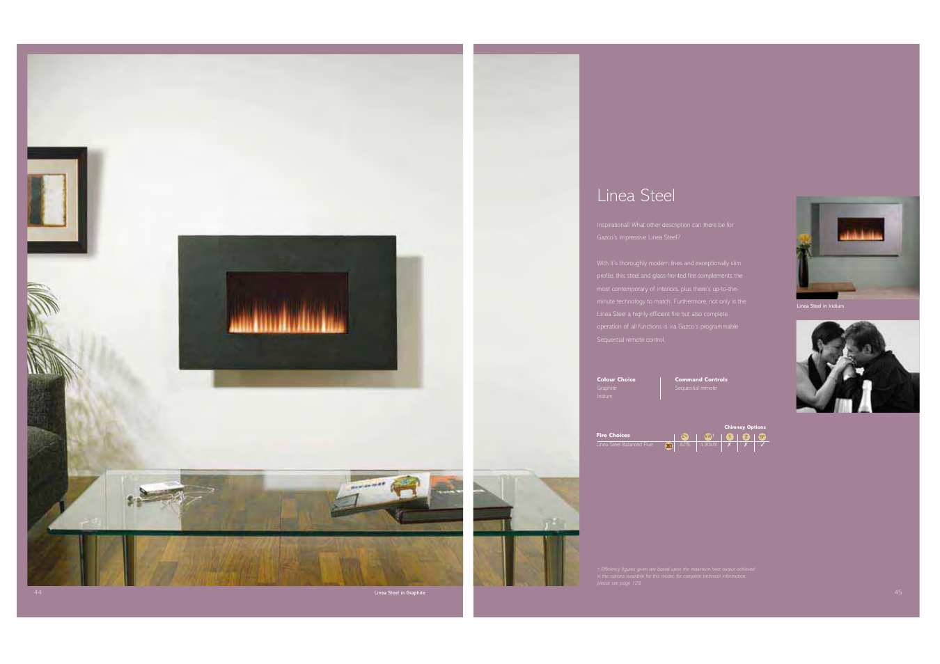 Linea steel | Stovax Gas and Electric Fires User Manual | Page 23 / 70