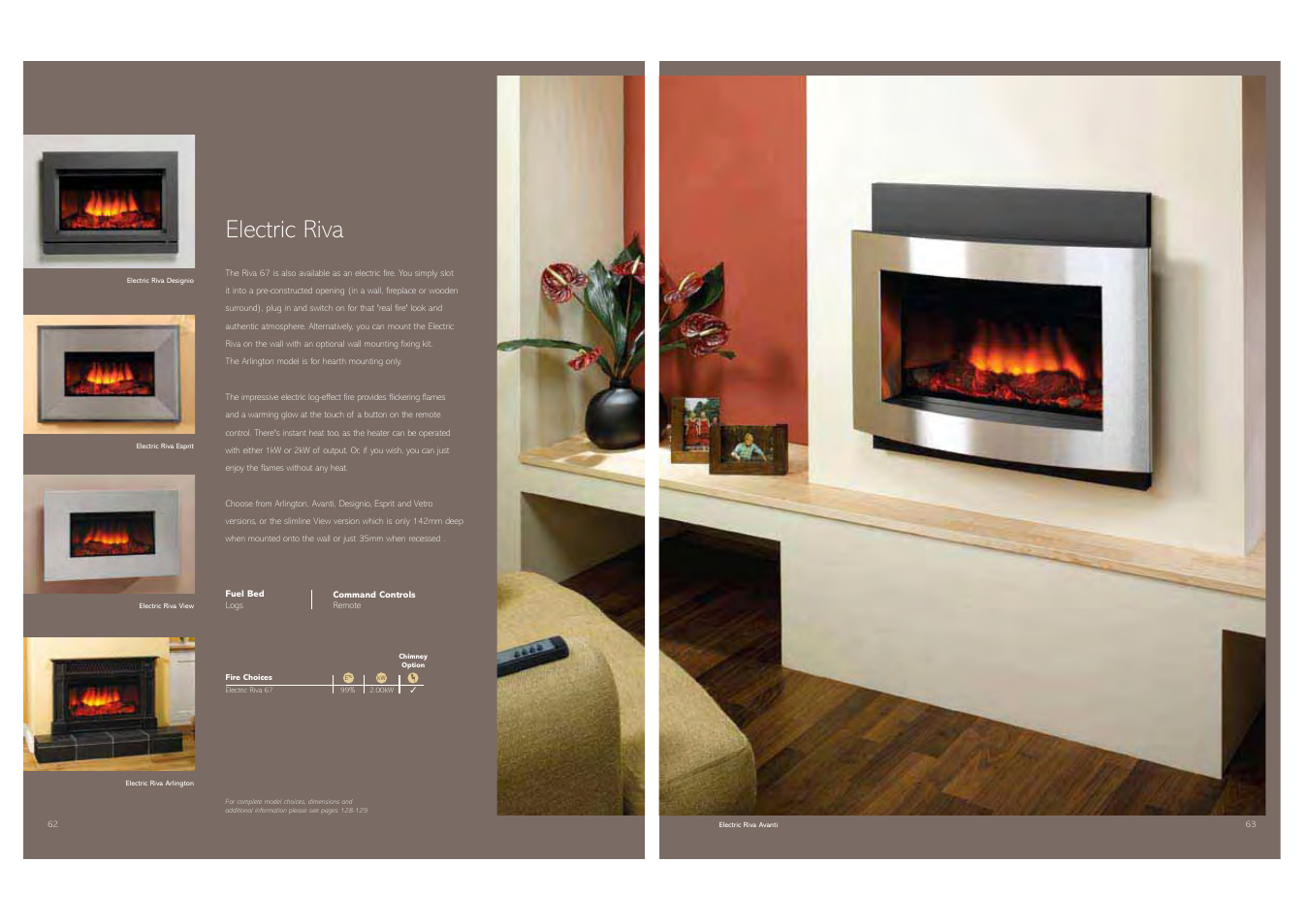 Electric riva | Stovax Gas and Electric Fires User Manual | Page 32 / 70