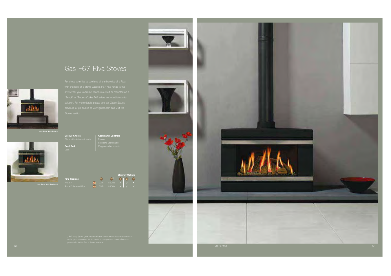 Gas f67 riva stoves | Stovax Gas and Electric Fires User Manual | Page 33 / 70