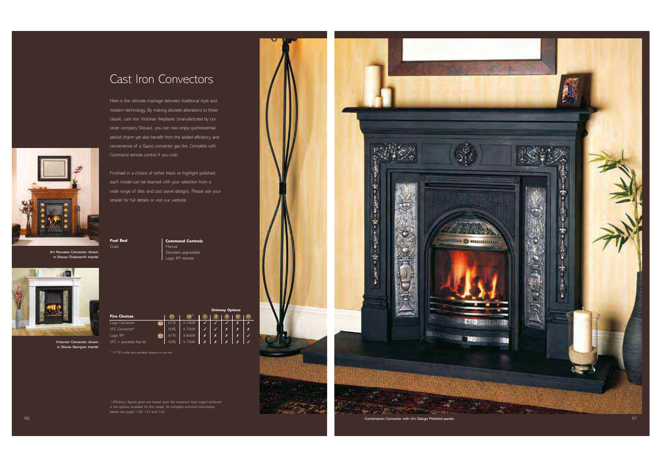 Cast iron convectors | Stovax Gas and Electric Fires User Manual | Page 49 / 70