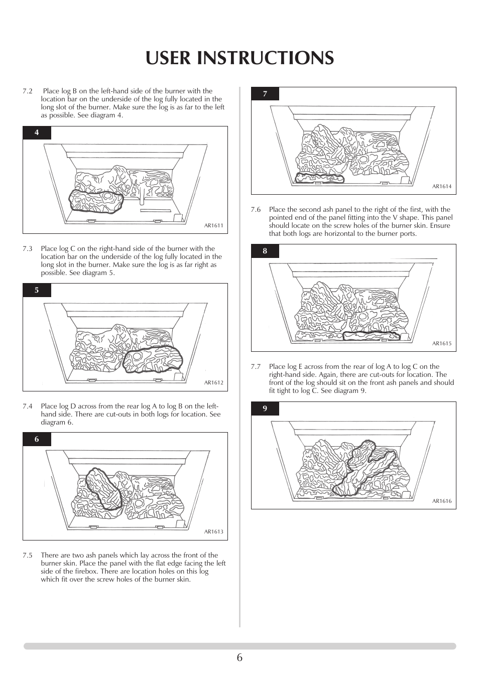 User instructions | Stovax Stove Range User Manual | Page 6 / 23