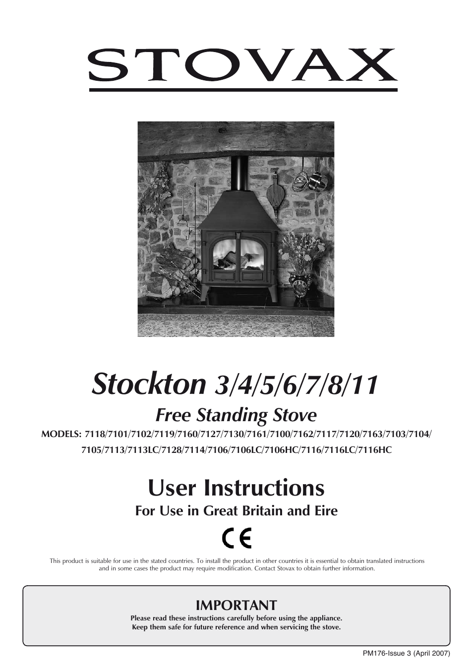 Stovax 7118 User Manual | 16 pages