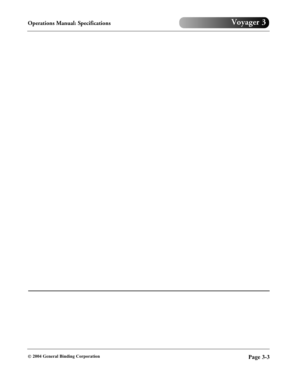 Voyager 3 | GBC VOYAGER 3 930-032 User Manual | Page 23 / 34