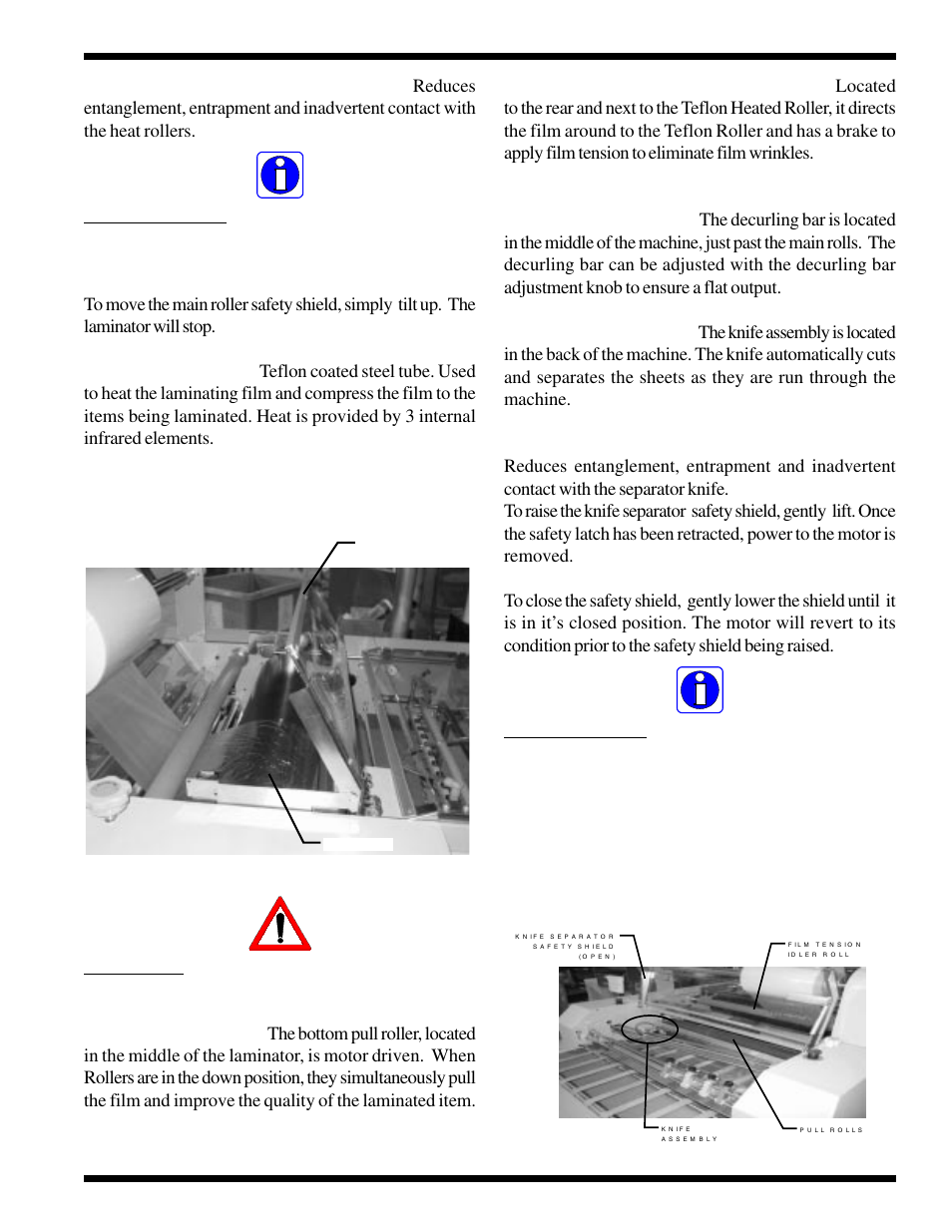 Figure 5.1.7 heat roller and shield, Figure 5.1.8 pull roll | GBC 930-115 User Manual | Page 19 / 36