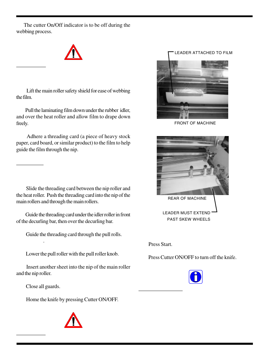 Figure 6.1.3 film leader | GBC 930-115 User Manual | Page 28 / 36