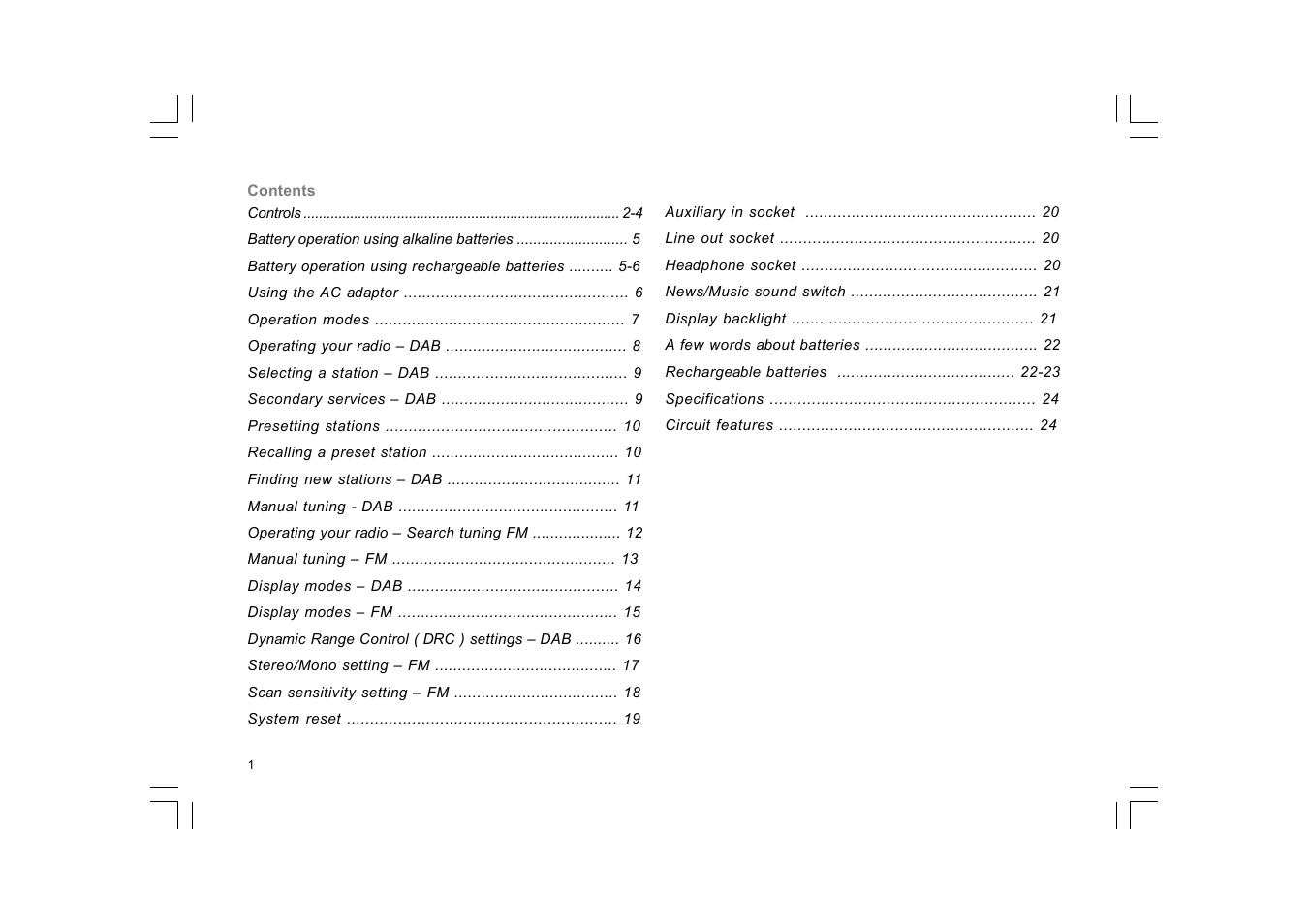 Sangean DPR-25+ User Manual | Page 2 / 25