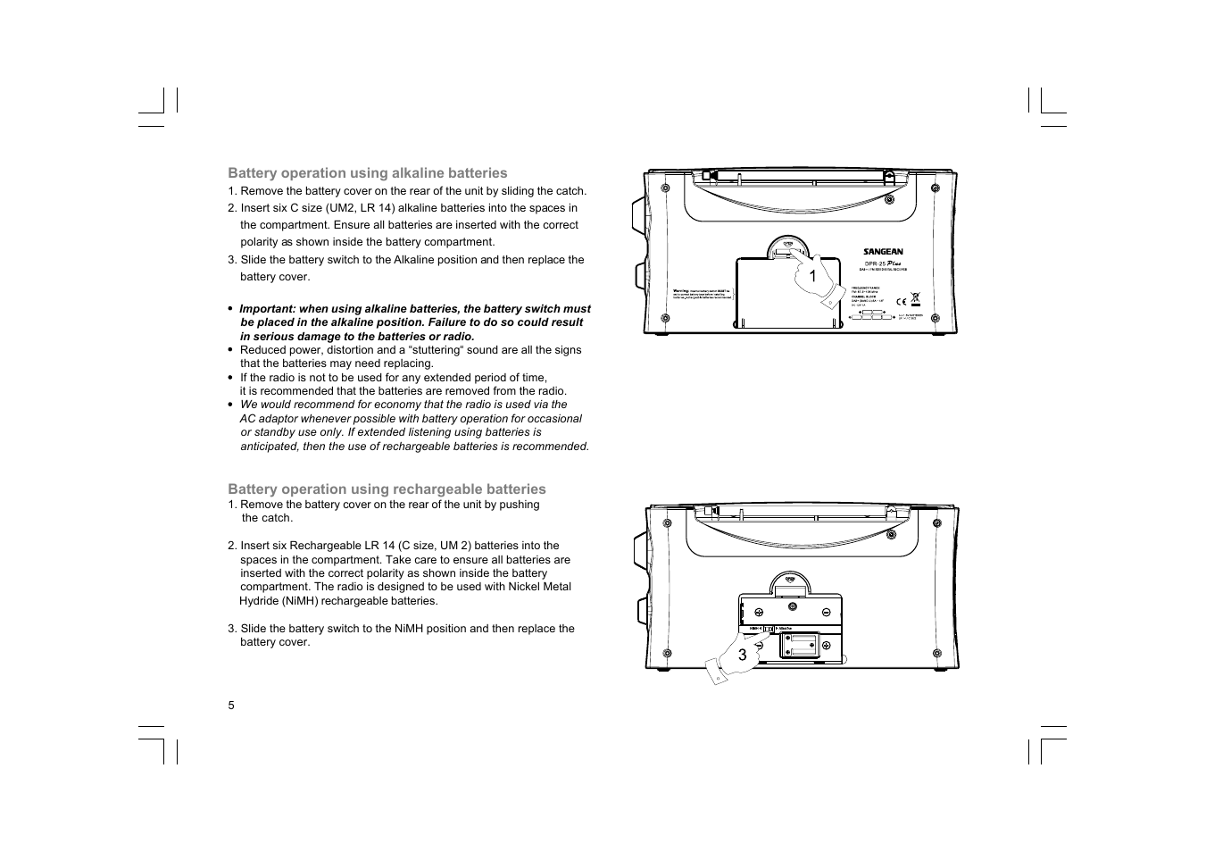 Sangean DPR-25+ User Manual | Page 6 / 25