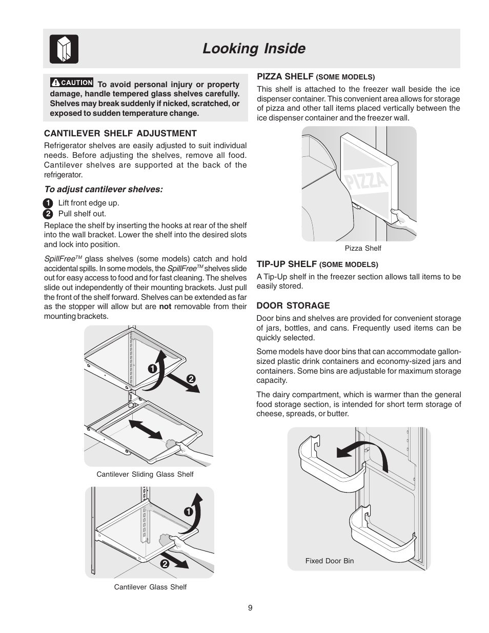 Looking inside | Electrolux - Gibson 241512200A User Manual | Page 9 / 24