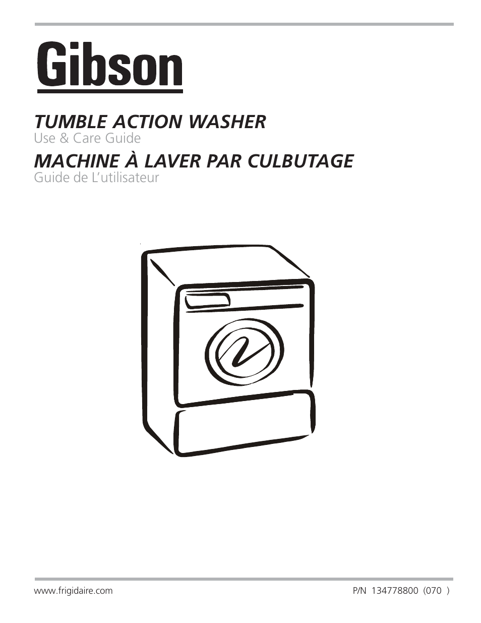 Electrolux - Gibson 134778800 User Manual | 11 pages