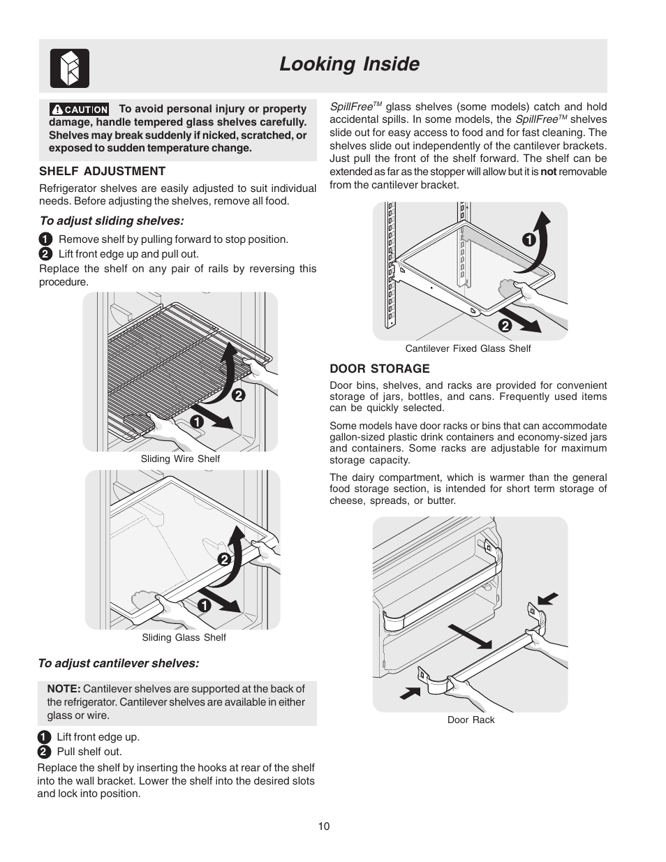 Looking inside | Electrolux - Gibson 240435505 User Manual | Page 10 / 19