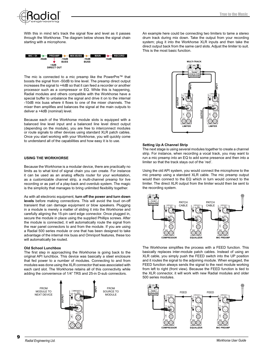 True to the music | Radial Engineering WORKHORSE 500 SERIES User Manual | Page 12 / 20
