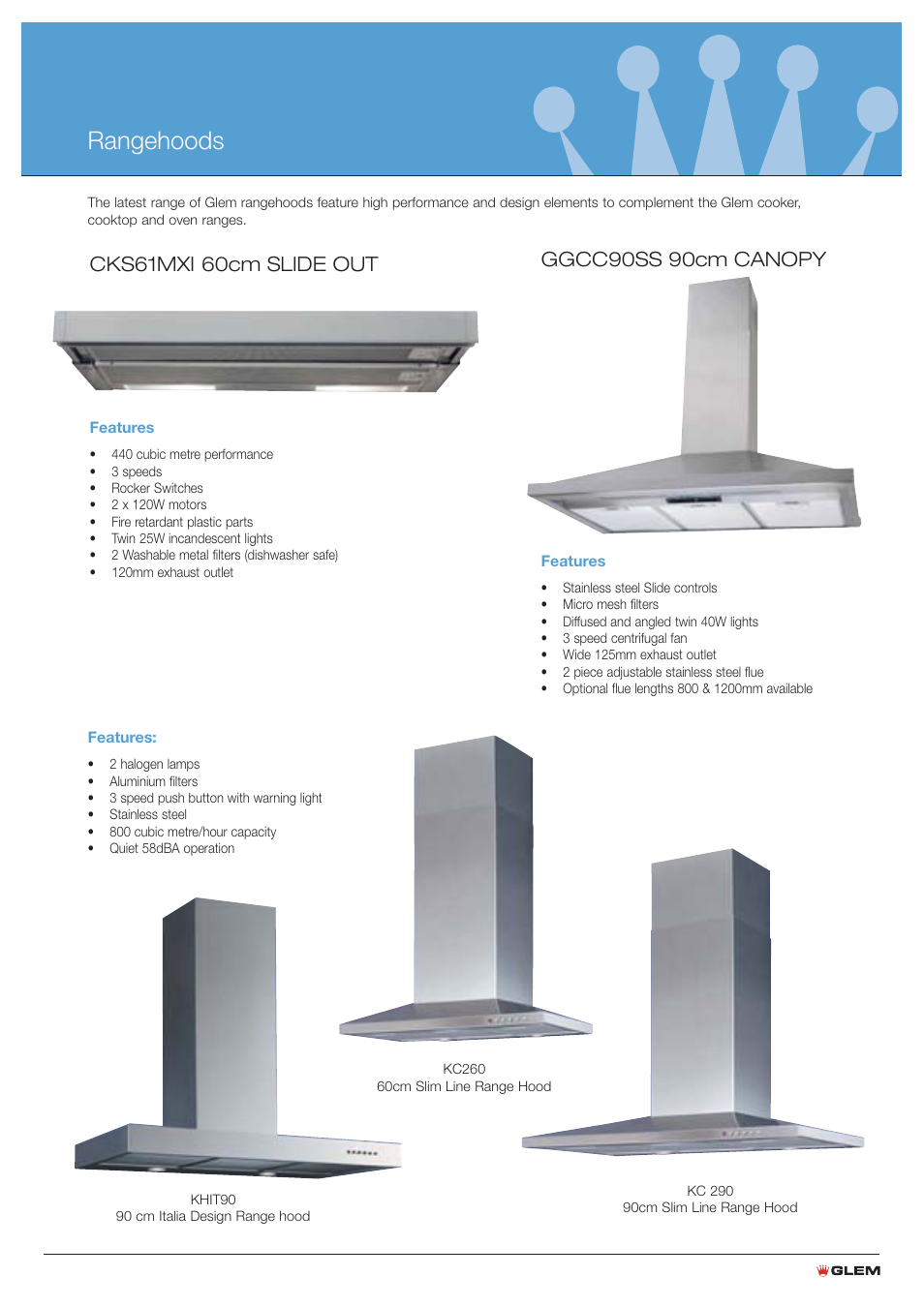 Rangehoods | Glem Gas:Emilia S76GGESIB User Manual | Page 13 / 16