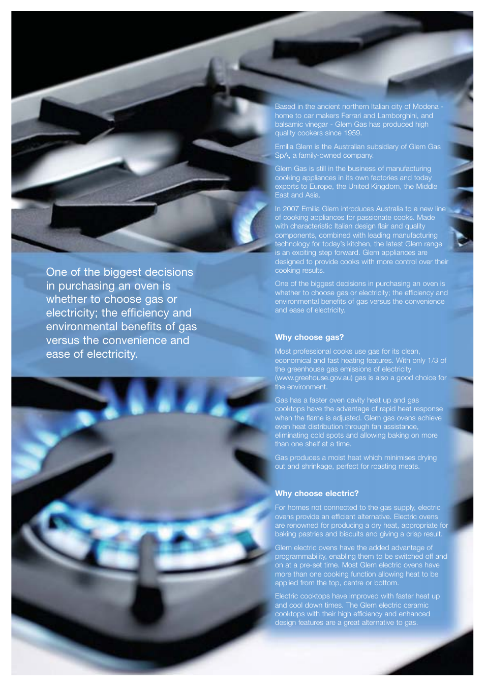 Glem Gas:Emilia S76GGESIB User Manual | Page 2 / 16