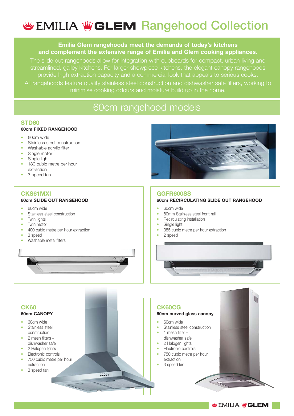 Glem Gas:Emilia CKS61MXI User Manual | 2 pages