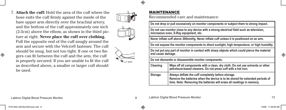 Recommended care and maintenance | Graham Field LABTRON 707AC User Manual | Page 8 / 10