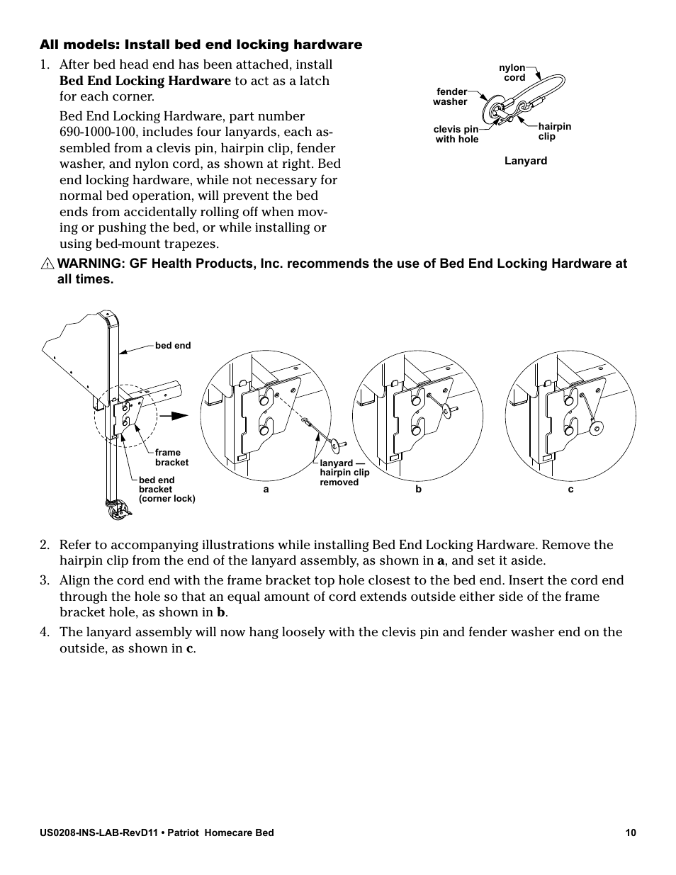 Graham Field PATRIOT US0208 User Manual | Page 10 / 28