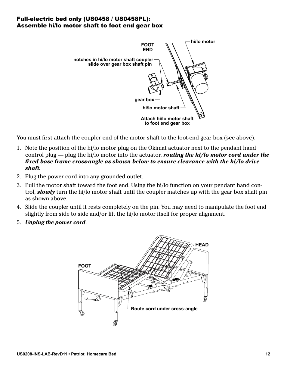 Graham Field PATRIOT US0208 User Manual | Page 12 / 28