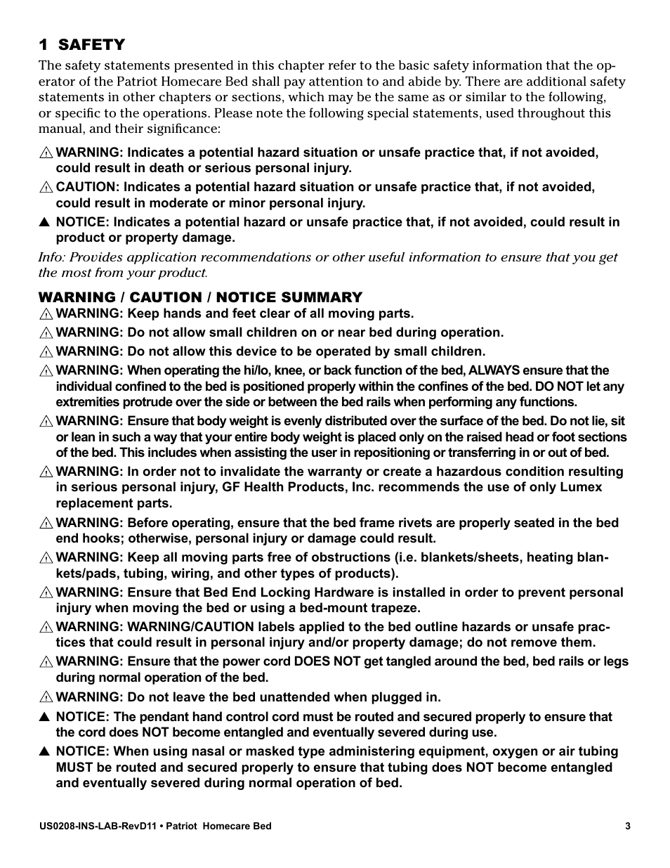 Graham Field PATRIOT US0208 User Manual | Page 3 / 28