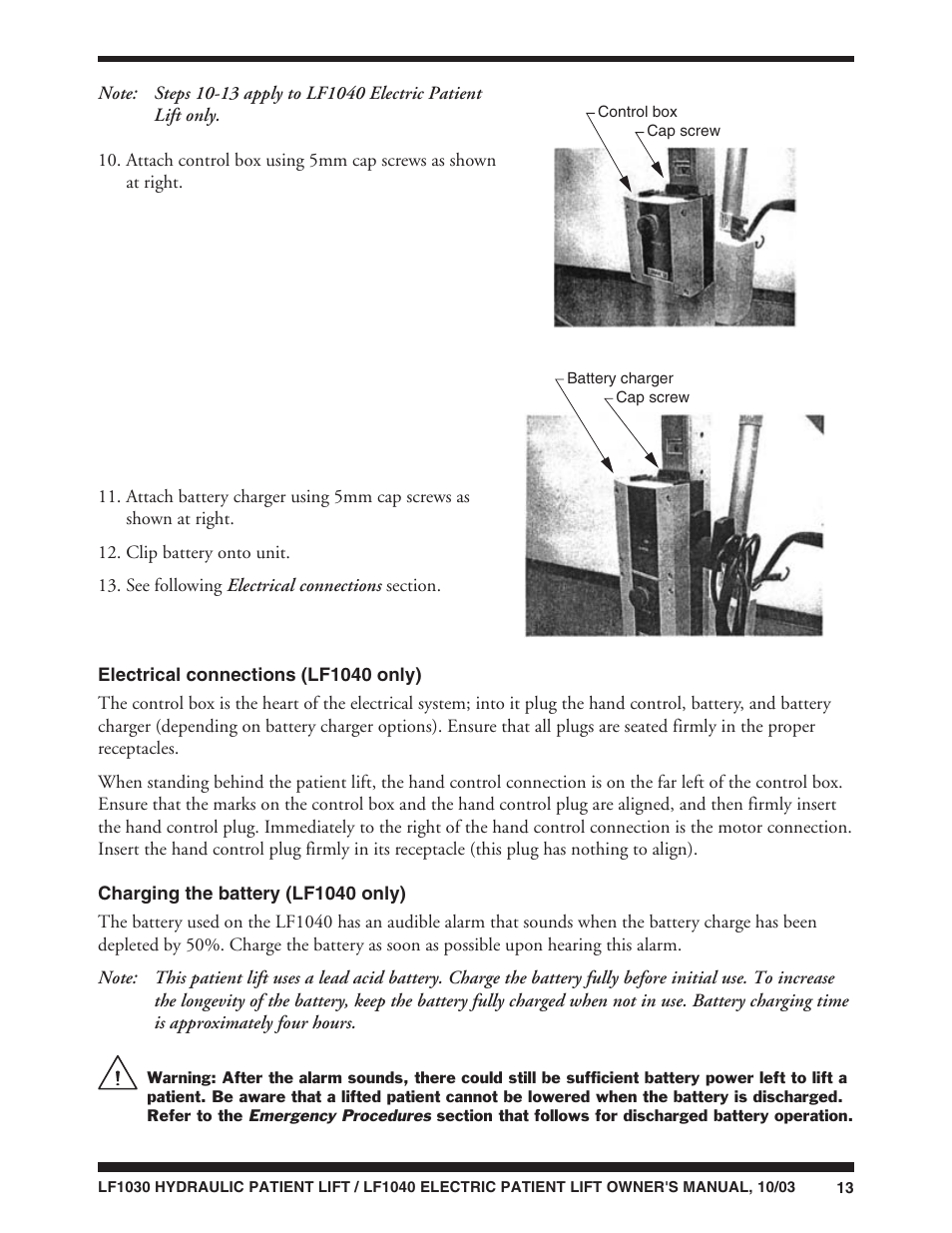 Graham Field LUMEX LF1040 User Manual | Page 13 / 28