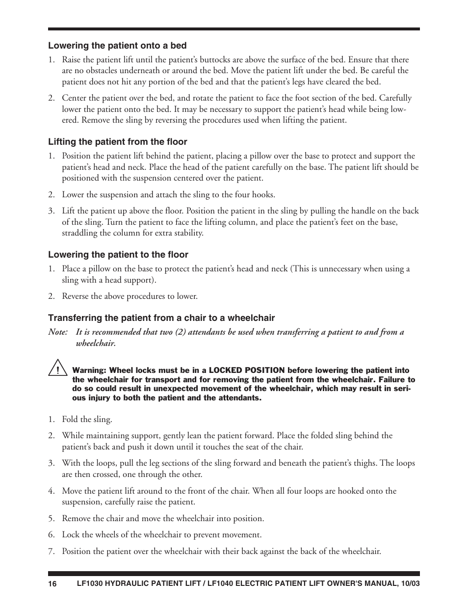 Graham Field LUMEX LF1040 User Manual | Page 16 / 28