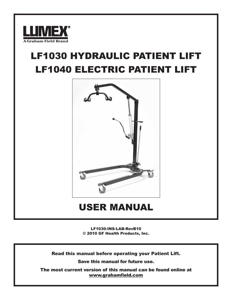 Graham Field LF1030 User Manual | 24 pages